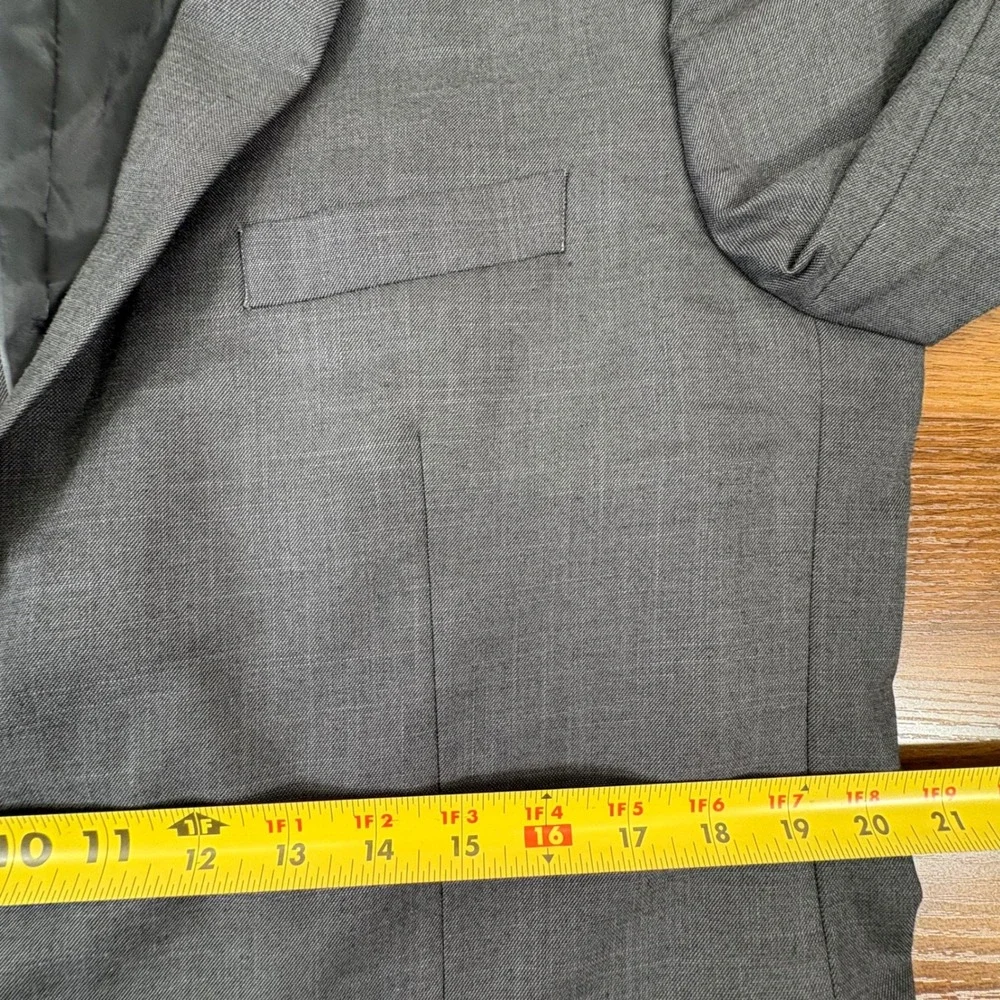 Apt 9 Suit Mens 42R 32x27.5 Gray Slim Fit 2-Piece Professional Corpcore Office